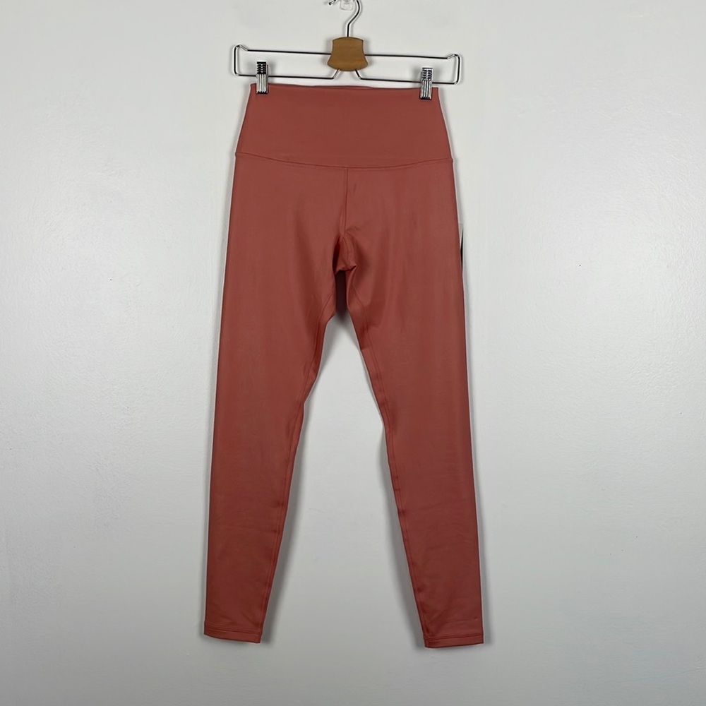 Glyder women peach color 4 way stretch breathable high power leggings Size Small